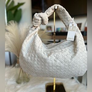 URBAN EXPRESSIONS Hobo Vegan Leather Shoulder Bag- White ~NWT 😍🔥